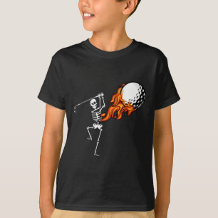Skeleton Golf Funny Halloween Costume Golfing Spor T-Shirt