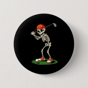 Skeleton Golf Halloween Costume Funny Boys Toddler 6 Cm Round Badge