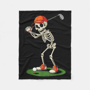Skeleton Golf Halloween Costume Funny Boys Toddler Fleece Blanket