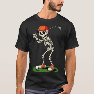 Skeleton Golf Halloween Costume Funny Boys Toddler T-Shirt