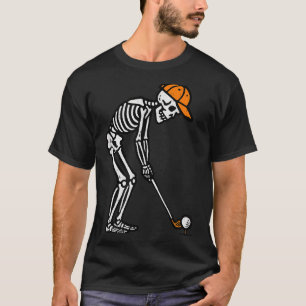 Skeleton Golf Halloween Golfer Costume Dad Mens Bo T-Shirt