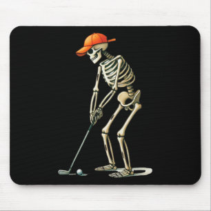 Skeleton Golf Halloween Golfer Golf Player Funny M Mouse Mat
