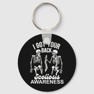 Skeleton Got Back Ortho Life Scoliosis Awareness Key Ring