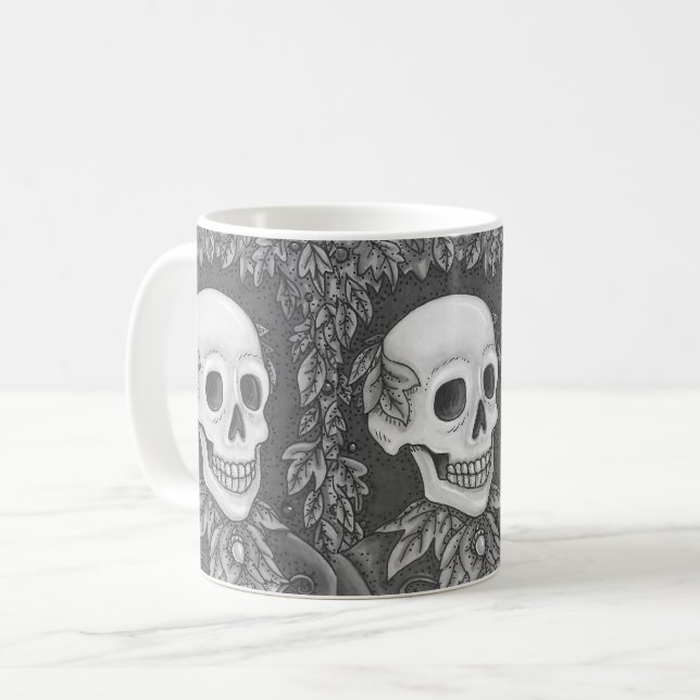SKELETON GOTHIC GENTLEMAN, HALLOWEEN CLASSIC MUG (Front Left)