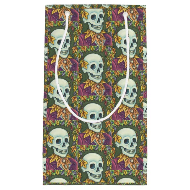 SKELETON GOTHIC GENTLEMAN SKULL HALLOWEEN GIFT BAG (Front)