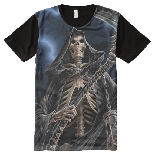 Image of Skeleton Grim Reaper All-over Print T-shirt