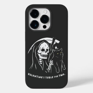 Skeleton Grim Reaper Holding Cat Funny Cat Lover Case-Mate iPhone 14 Pro Case