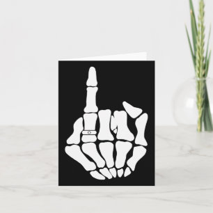 Skeleton Groom Wedding Just Married Spooky Gothic  Card