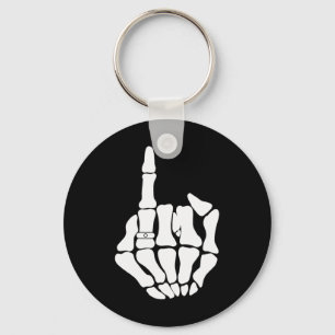 Skeleton Groom Wedding Just Married Spooky Gothic Key Ring