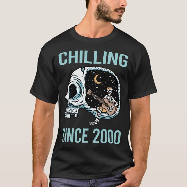 Skeleton Guitar - Awesome Since 2000 T-Shirt (Front)