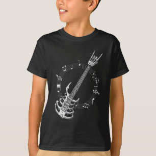 Skeleton Guitar Lover Rock Music Fan T-Shirt