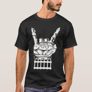 Skeleton Guitar Rock & Roll Skull guitarist Music T-Shirt