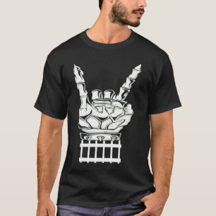 Skeleton Guitar Rock & Roll Skull guitarist Music T-Shirt