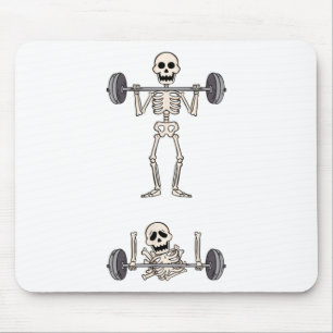Skeleton Gym Funny Workout Gym Jokes Bodybuilding  Mouse Mat