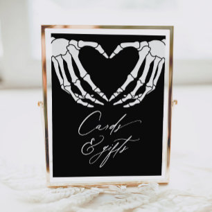 Skeleton Halloween Baby Shower Cards and Gifts Poster