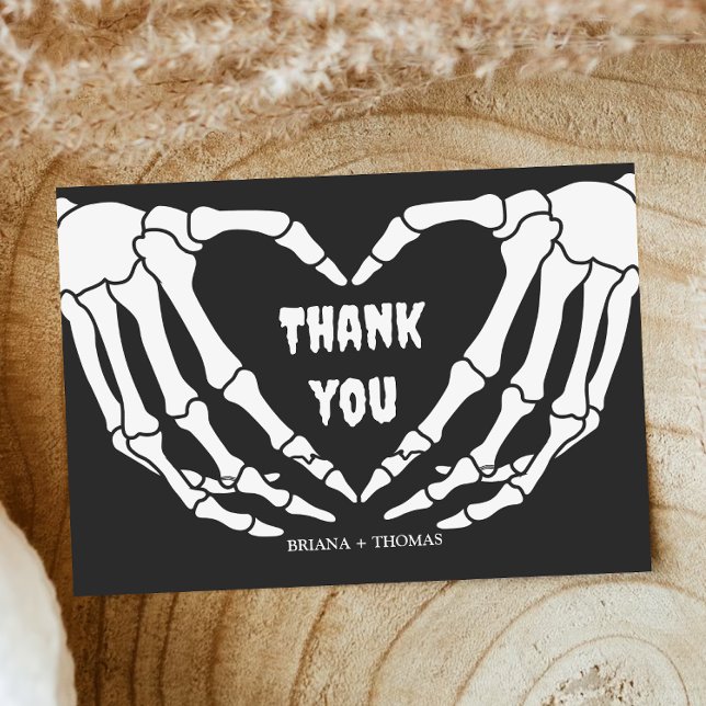 Skeleton Halloween Baby Shower Thank You Card (Creator Uploaded)