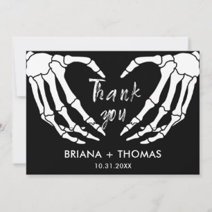 Skeleton Halloween Baby Shower Thank You Card