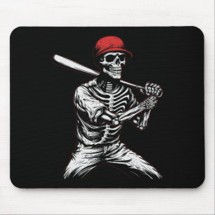Skeleton Halloween Baseball Player 1 Mouse Mat