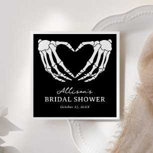 Skeleton Halloween Bridal Shower Napkin