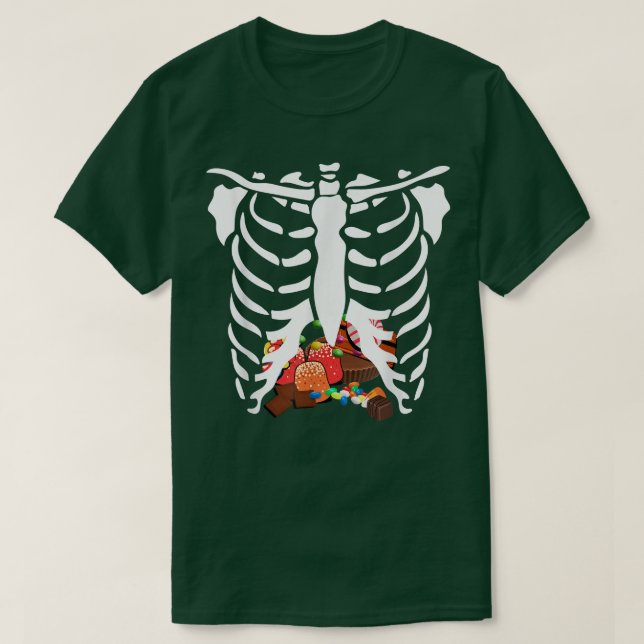 Skeleton Halloween Candy  T-Shirt (Design Front)
