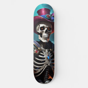 Skeleton, Halloween, Cap, Fantasy, Warrior, Skull Skateboard