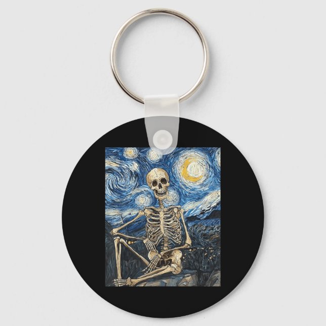 Skeleton Halloween Costume Style Key Ring (Front)