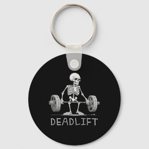 Skeleton Halloween Funny Weight Lifting Costume  Key Ring