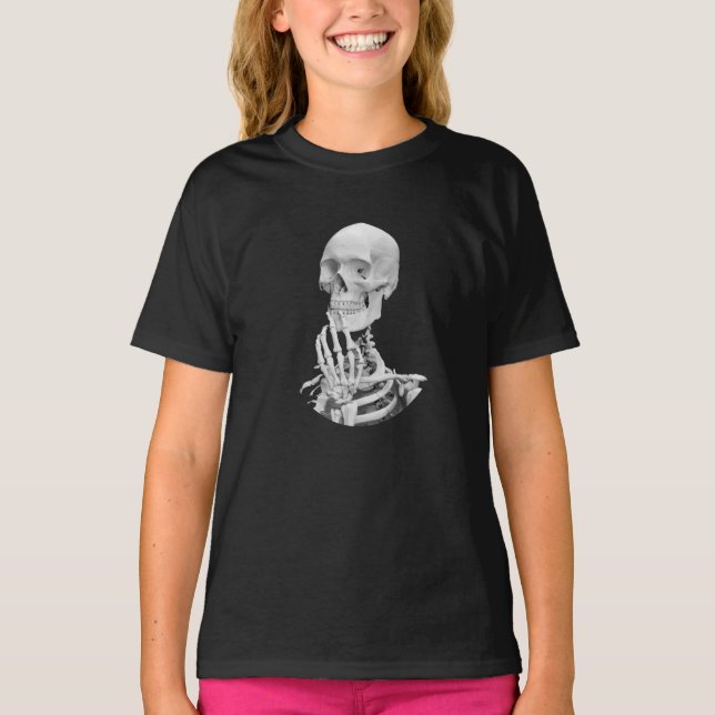 Skeleton Halloween Girl T-Shirt (Front)