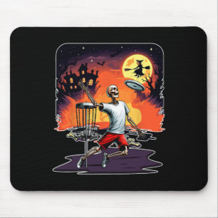 Skeleton Halloween Horror Costume Disc Golf Player Mouse Mat