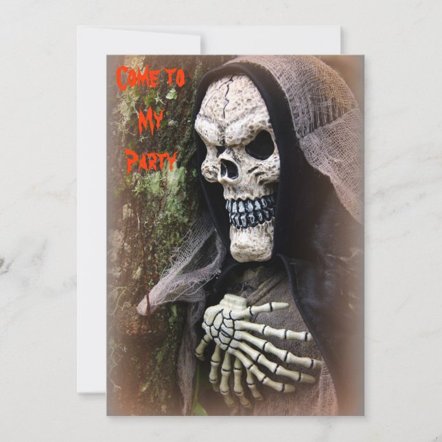 Skeleton Halloween Invitation (Front)