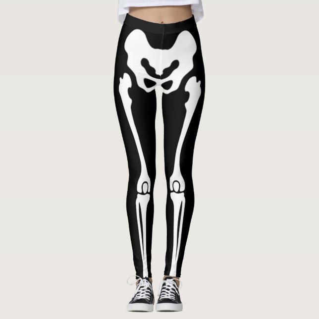 Skeleton Halloween Leggings (Front)
