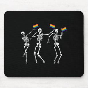 Skeleton Halloween Lgbt Flag Skeleton Gay Pride Mo Mouse Mat