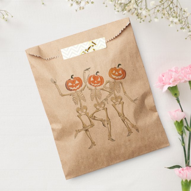 Skeleton Halloween Pumpkin Fall Spooky Season  Favour Bags (Sealed)