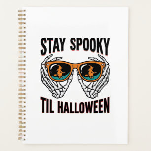 Skeleton Halloween Shirt with Witch Shades Vintage Planner
