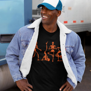 Skeleton Halloween Tshirt-Dancing Skeleton Tshirt