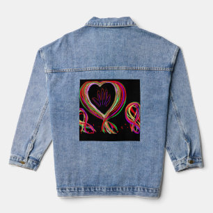 Skeleton Hand Beaded Ribbon Parade Denim Jacket