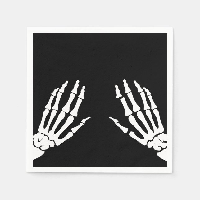 Skeleton hand bones napkin (Front)