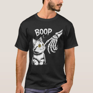 Skeleton Hand Boop Cat for Cat Moms and Dads T-Shirt