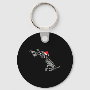 Skeleton Hand Boop Dog Funny Dog Lover Christmas Key Ring