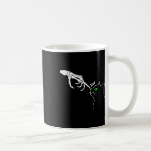 Skeleton Hand Boop On A Cat's Nose Funny Halloween Coffee Mug
