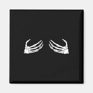 Skeleton Hand Breast Funny Halloween Costume Spook Magnet