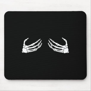 Skeleton Hand Breast Funny Halloween Costume Spook Mouse Mat