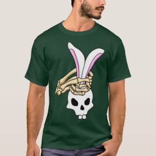 Skeleton Hand Bunny Head Funny Easter Gift T-Shirt