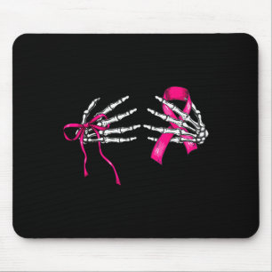 Skeleton Hand Check Your S Funny Survivor Breast C Mouse Mat