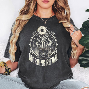 Skeleton Hand Coffee Doughnut Morning Ritual T-Shirt
