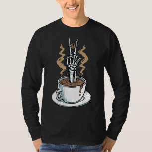 Skeleton Hand Coffee International Coffee Day T-Shirt