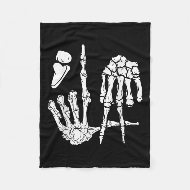 Skeleton Hand Comma La Punctuation Kamala Harris  Fleece Blanket (Front)