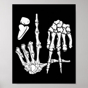 Skeleton Hand Comma La Punctuation Kamala Harris  Poster