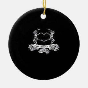 Skeleton Hand Design  Ceramic Tree Decoration