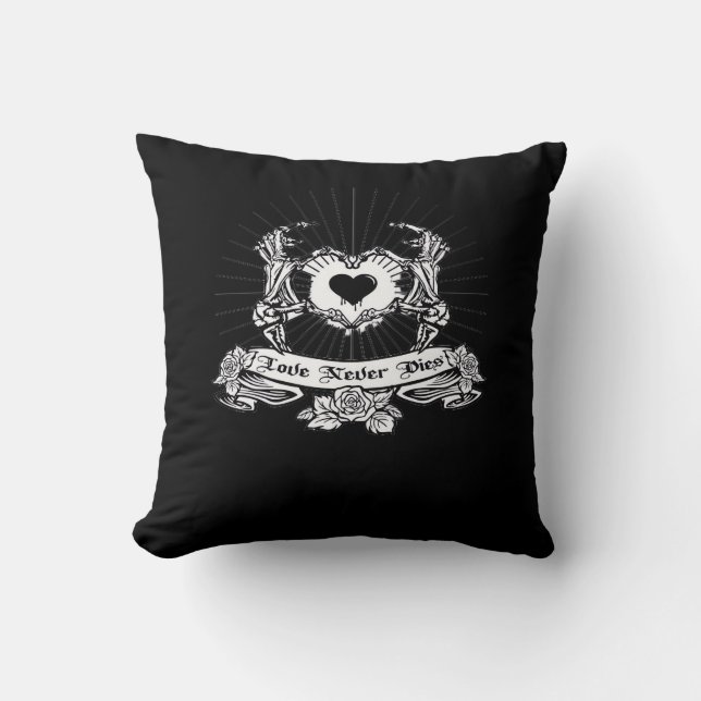 Skeleton Hand Design Classic Cushion (Front)